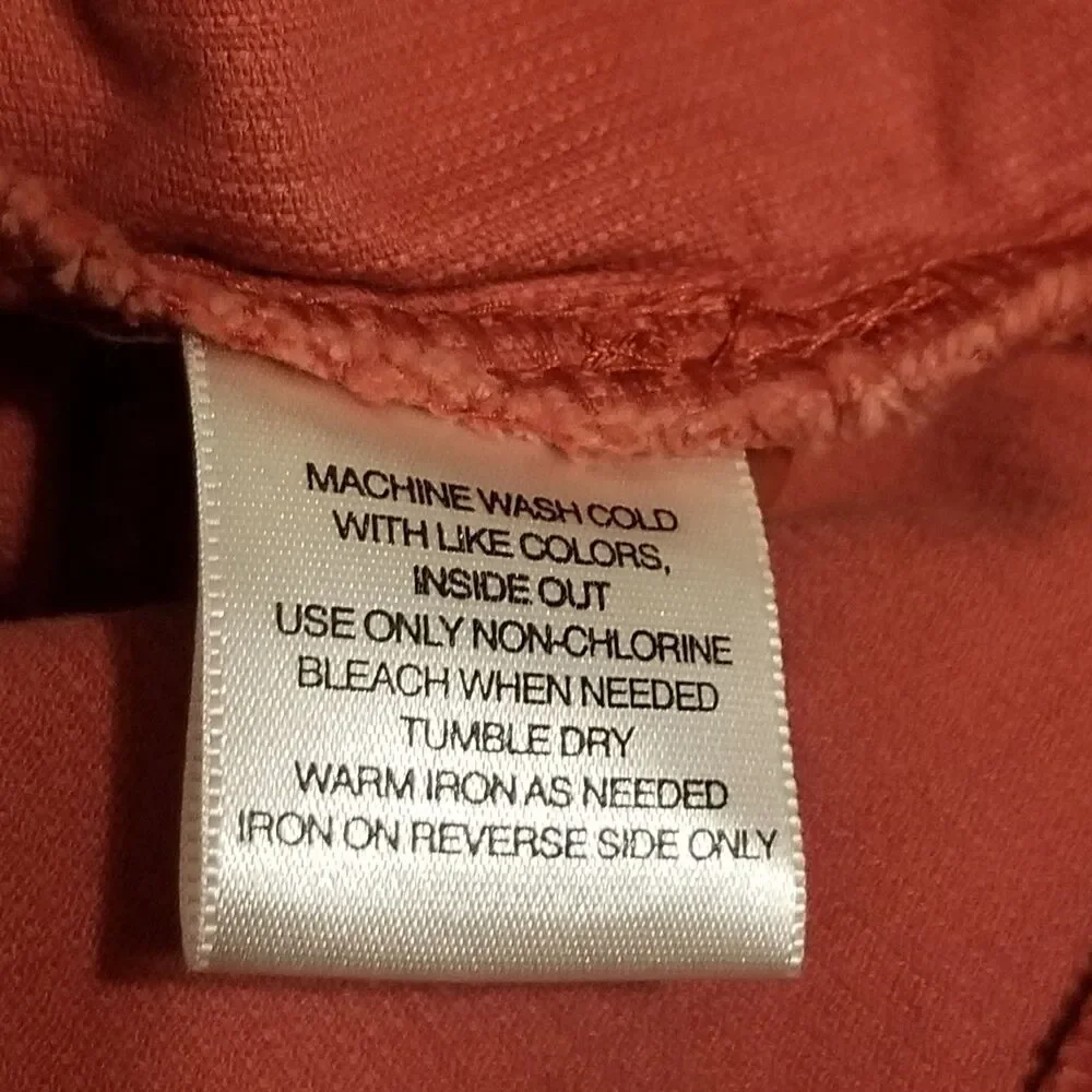 St Johns Bay LP Petite Jacket Corduroy Burnt Orange Stretch Cotton Autumn Grunge